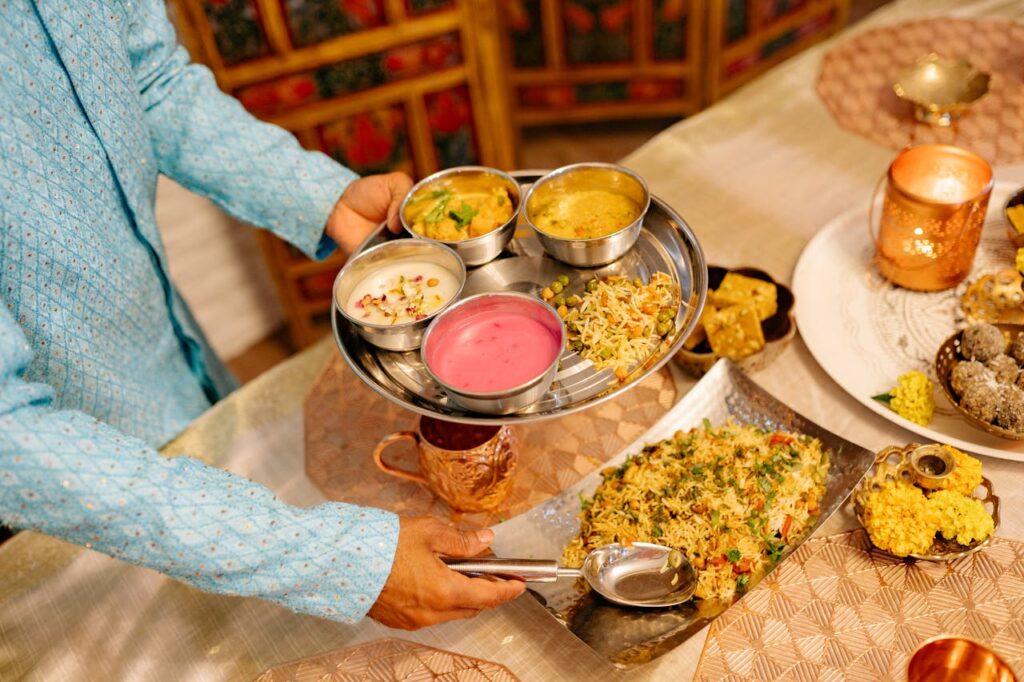 Traditional Indian thali
