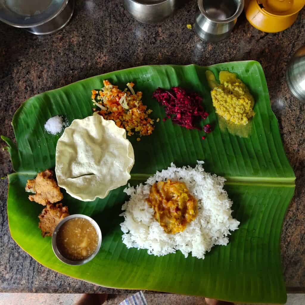 south indian thali